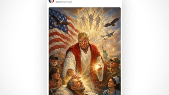 Image credit: Trump faces backlash after posting AI image appearing to depict him like Jesus - CBS News