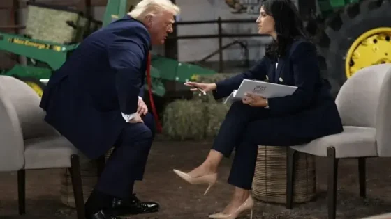 Image credit: Trump walks out of NBC interview after heated clash over election fraud claims - World - Aaj English TV / Reuters