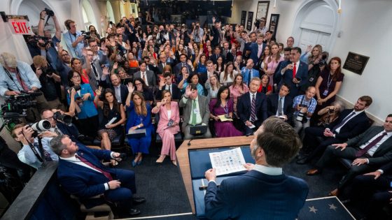 Vice President JD Vance with reporters in the White House briefing room earlier this month. — Image credit: Trump Says He Has Banned CNN, MS NOW and Politico From White House - The New York Times / https://www.nytimes.com/by/michael-m-grynbaum