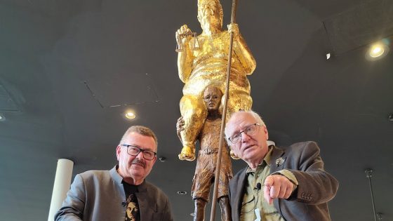 Image credit: Artist unveils statue of a nude, golden Donald Trump at European parliament building - The Art Newspaper - International art news and events / https://www.theartnewspaper.com/authors/emma-cieslik